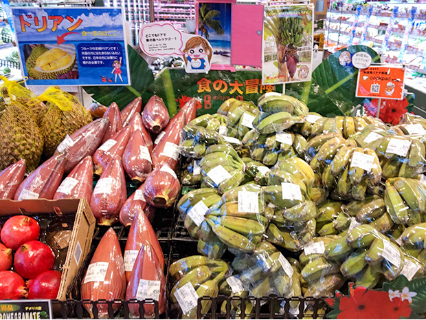 アジアの食品が充実したスーパーマーケット。食品は軽減税率の対象で消費税8%。インボイス制度でも区別した処理が必要だ=2022年11月、埼玉・三郷市(NNA撮影)